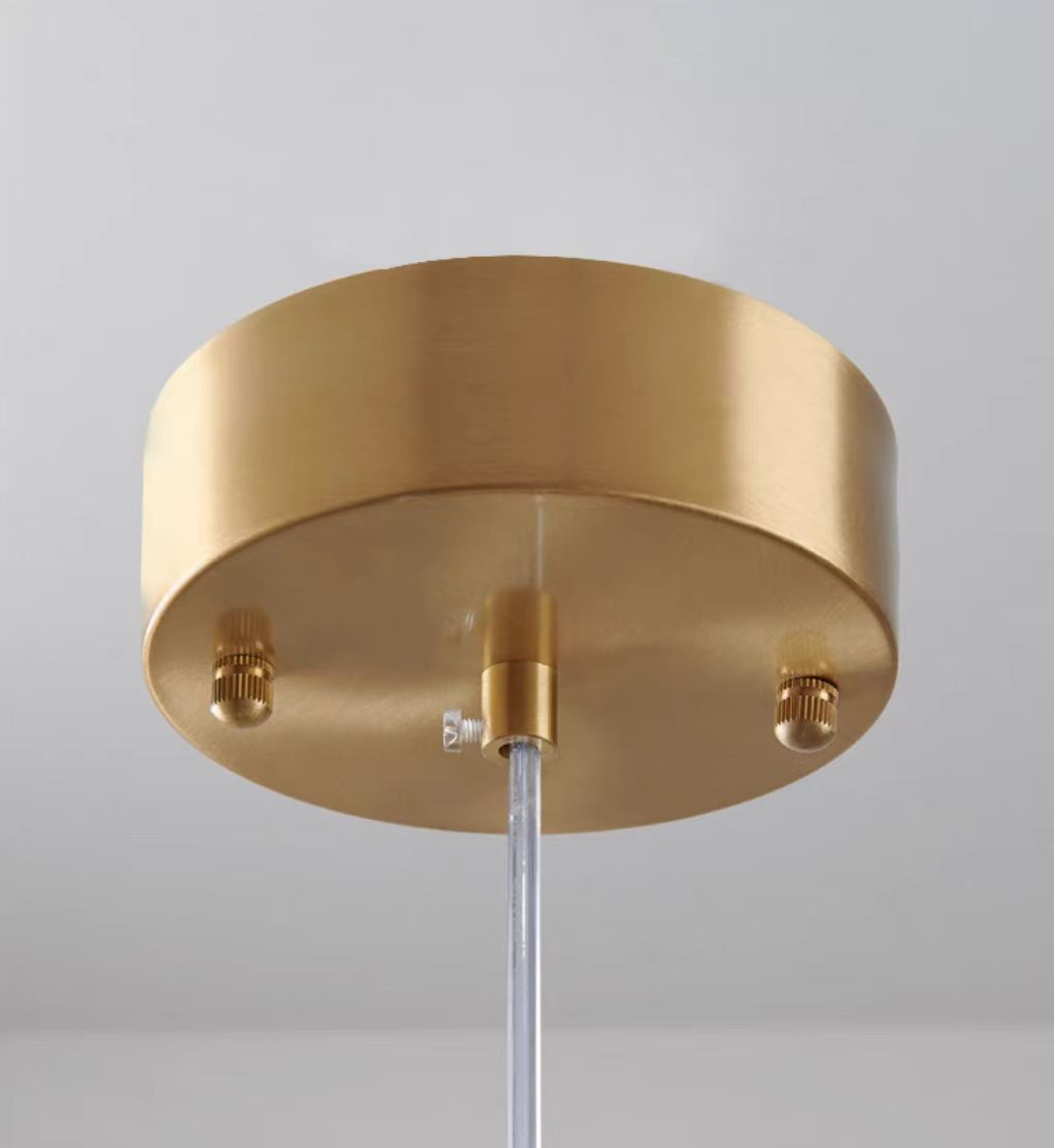 Suspension en verre et laiton élégant – Éclairage stylé pour votre salon et votre cuisine