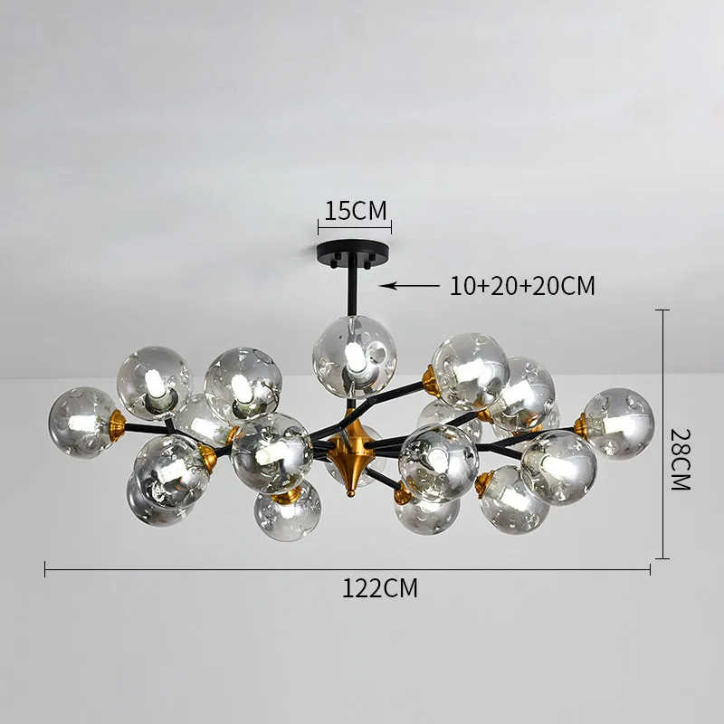 Superb LED Blown Glass Chandelier – Contemporary Elegance for Your Living Room and Bedroom