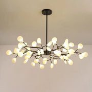 Dazzling dragonfly LED chandelier – Contemporary acrylic light with a magical firefly leaf design
