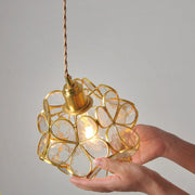 Vintage-inspired petal-shaped glass pendant – Timeless elegance for contemporary spaces
