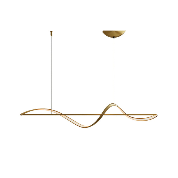 Elegant Whisper Linear Chandelier – Modern LED Lighting in Metal and Acrylic