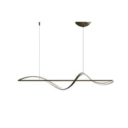 Elegant Whisper Linear Chandelier – Modern LED Lighting in Metal and Acrylic