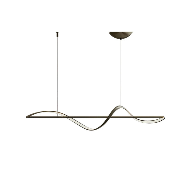 Elegant Whisper Linear Chandelier – Modern LED Lighting in Metal and Acrylic