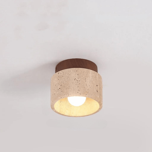 Elevate your space with the elegant Glow travertine ceiling lamp - Perfect for staircases and interiors