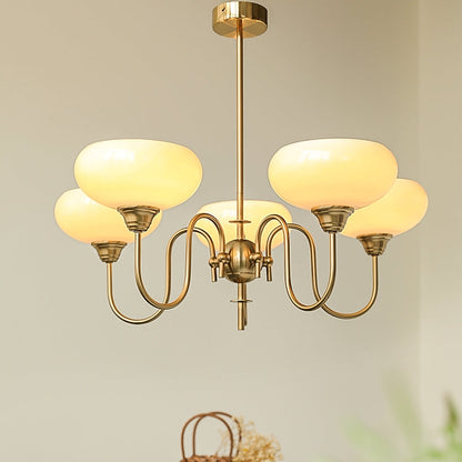 Exquisite glass and metal chandelier – Elevate your space with timeless sophistication