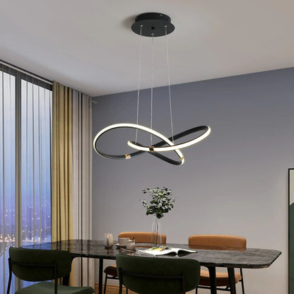 Lustre LED Marion Élégant – Superbe Suspension Noir et Or Parfaite pour les Espaces Chaleureux