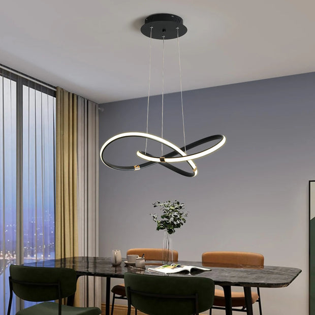 Elegant Marion LED Chandelier – Stunning Black and Gold Pendant Perfect for Cozy Spaces