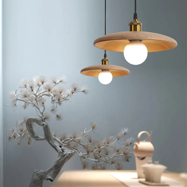 Handmade wooden ceiling lamp Dopwii – A touch of modern elegance