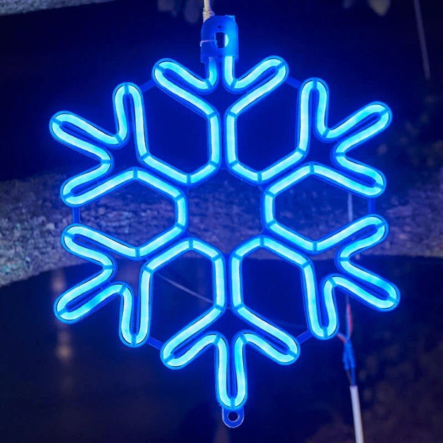 Waterproof LED Snowflake Star Garland – Perfect for Outdoor Holiday Decorations