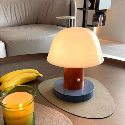 Lampe de table LED champignon envoûtante – Élégance éclectique inspirée de la nature