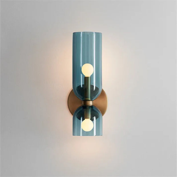 Elegant double-headed LED glass wall sconce - A chic touch with eco-friendly lighting