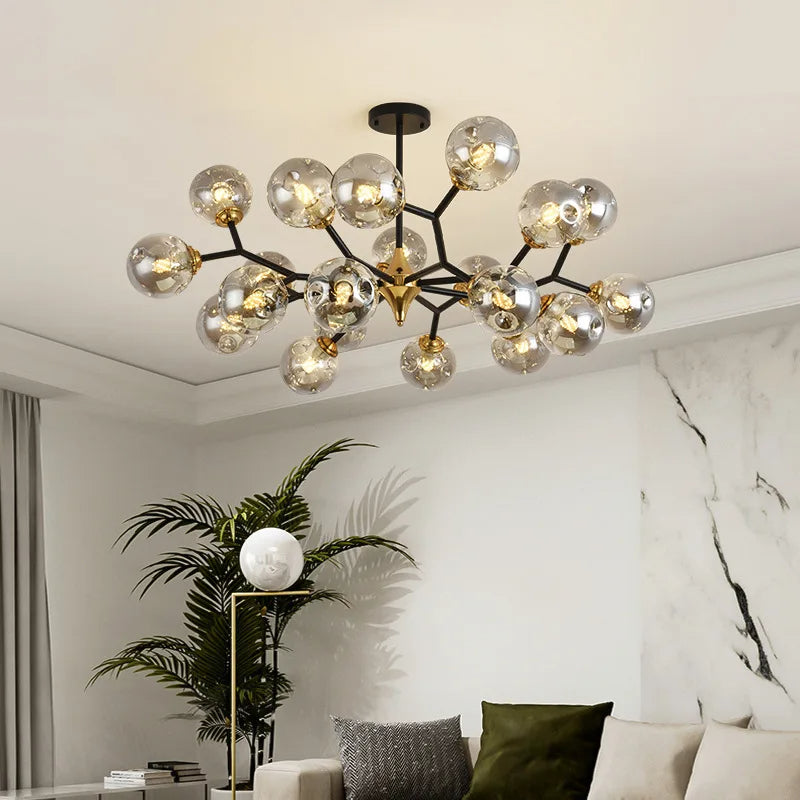 Superb LED Blown Glass Chandelier – Contemporary Elegance for Your Living Room and Bedroom