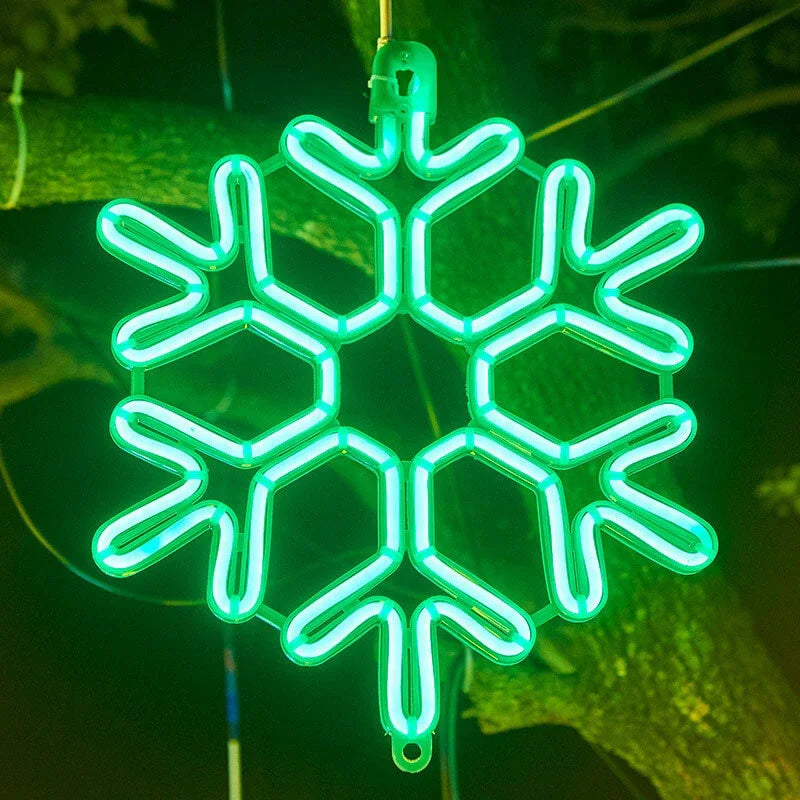 Vattentät LED-snöflingestjärngirlang – Perfekt för utomhusfestdekorationer