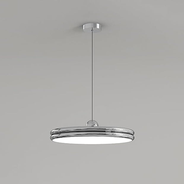 Elegant dimmable LED suspension - Customizable cable length with metallic finish and stylish acrylic