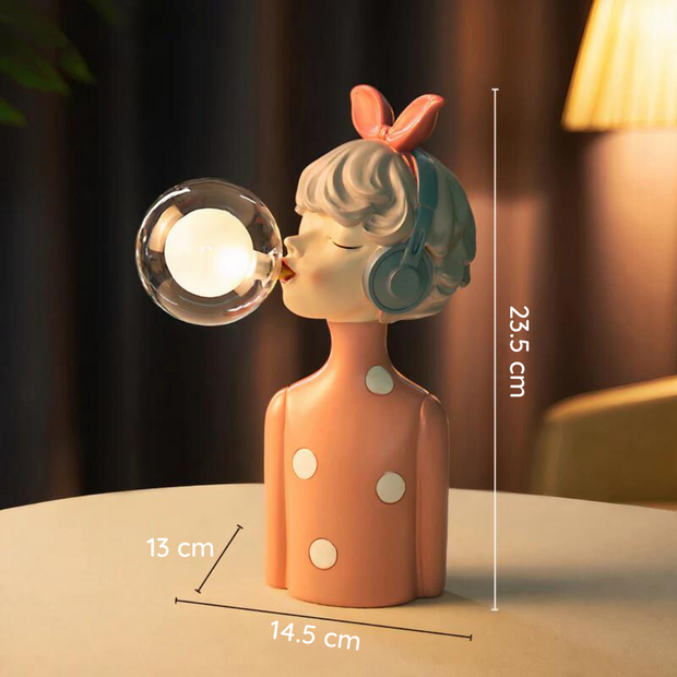 Elegant Artisan Sisters table lamp – A unique fusion of handmade wood and textile design
