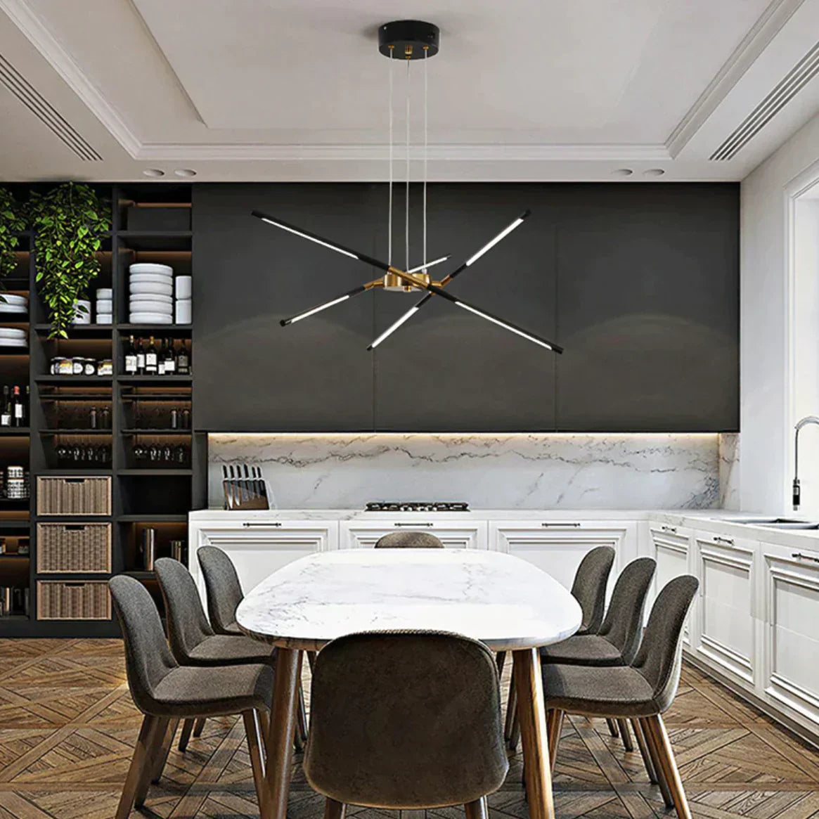 Chandelier Araignée Contemporain – Design Adjustable et Polyvalent avec 6 à 12 Lumières Éclairantes