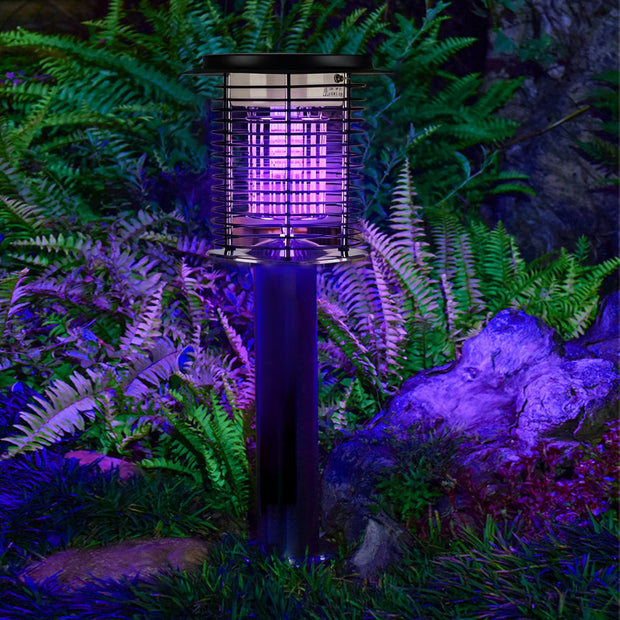 All-weather solar and USB mosquito lamp - Effective waterproof LED insect trap for outdoor adventures
