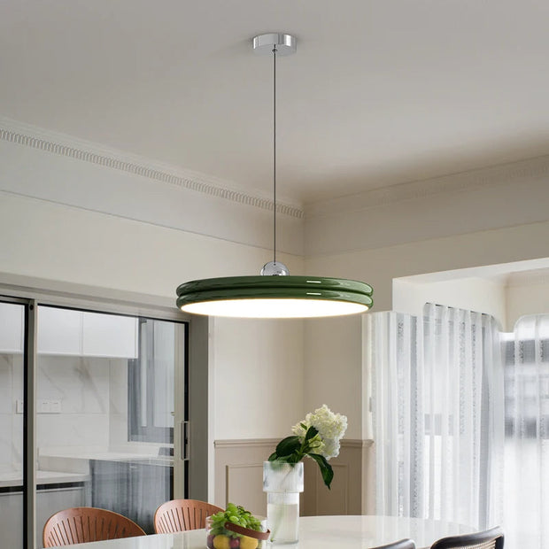 Elegant dimmable LED suspension - Customizable cable length with metallic finish and stylish acrylic