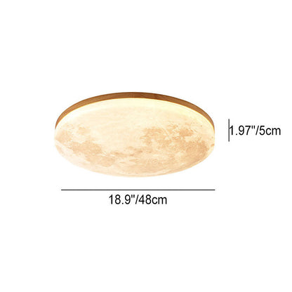 Plafonnier LED Minimaliste Élégant en Forme de Lune – Élégance Contemporaine en Bois et Acrylique