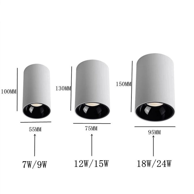 Elegant round COB LED ceiling light - Elevate your space with modern efficiency