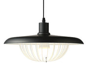 Scandinavian style wooden pendant – Chic industrial hanging lamp