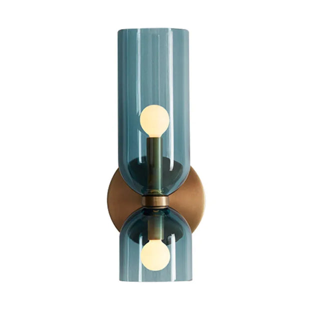 Elegant double-headed LED glass wall sconce - A chic touch with eco-friendly lighting