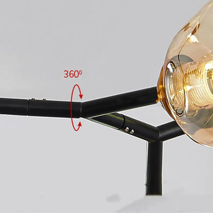 Superb LED Blown Glass Chandelier – Contemporary Elegance for Your Living Room and Bedroom