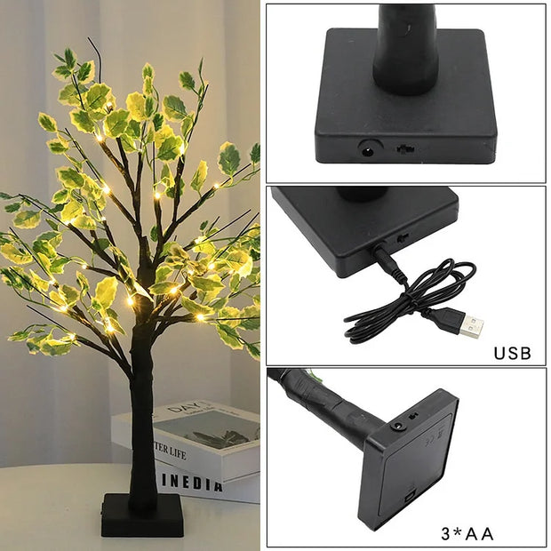 Enchanting LED Christmas Garland – Fairy Lights Decorated with Luxurious Green Leaves
