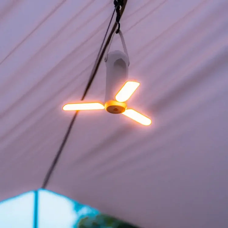 Mångsidig hopfällbar campinglampa – Uppladdningsbar via USB med 3 fantastiska färger och en batteritid på 180 timmar