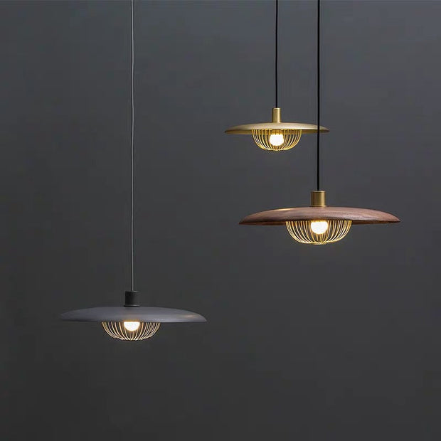 Scandinavian style wooden pendant – Chic industrial hanging lamp