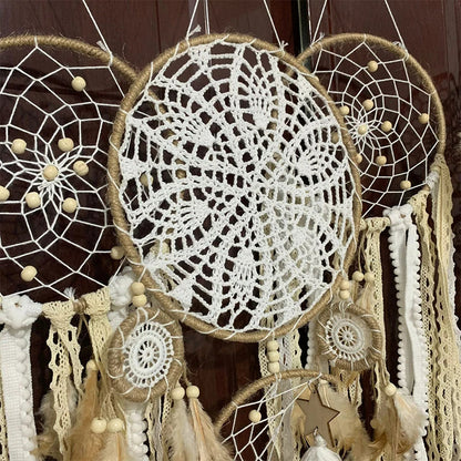 Exquisite set of 5 handmade bohemian dreamcatchers – Add elegance and tranquility to your space