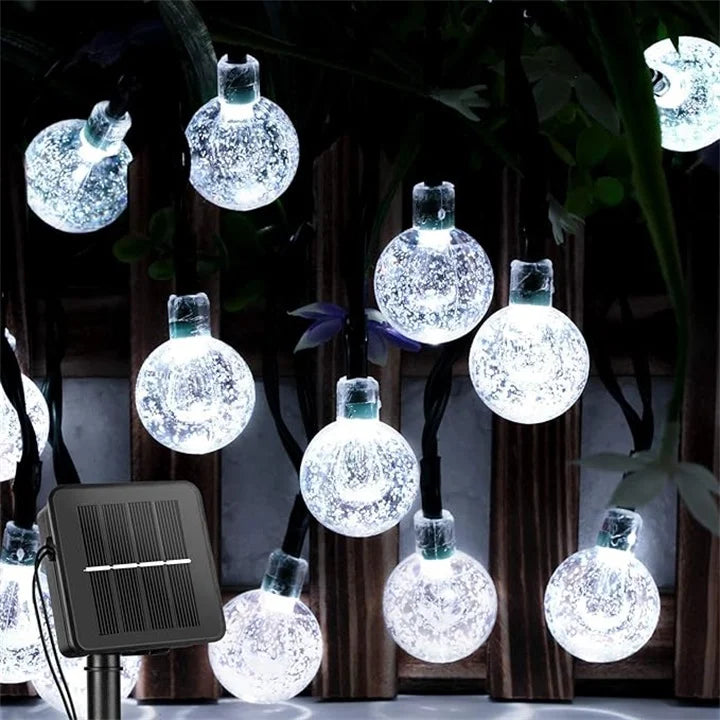 Lucières en guirlande LED solaires enchantées – Étanches et parfaites pour la décoration de jardin et de balcon