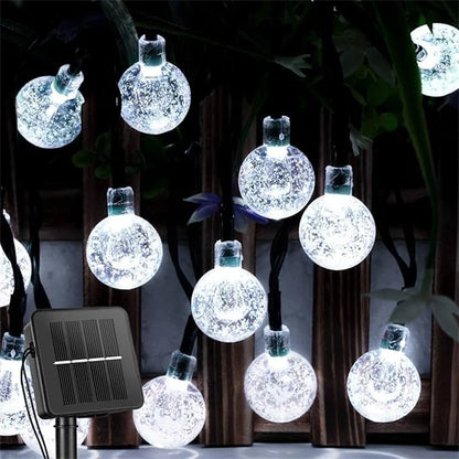 Lucières en guirlande LED solaires enchantées – Étanches et parfaites pour la décoration de jardin et de balcon