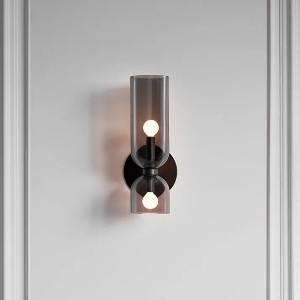 Elegant double-headed LED glass wall sconce - A chic touch with eco-friendly lighting