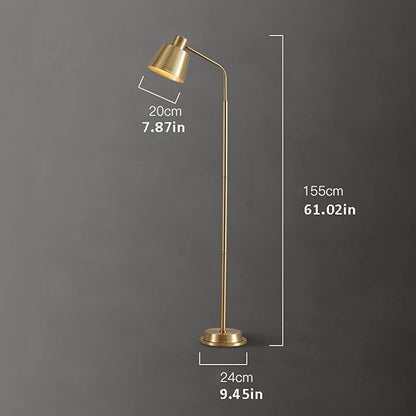 Lampadaire LED en laiton Zeid – Un mélange élégant de minimalisme et de sophistication moderne