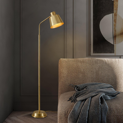 Lampadaire LED en laiton Zeid – Un mélange élégant de minimalisme et de sophistication moderne