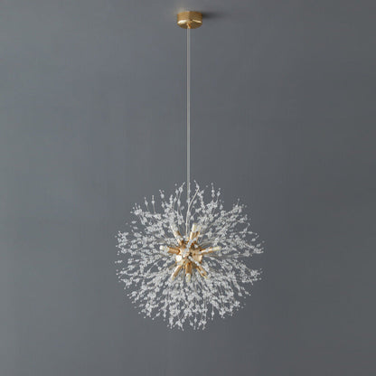 Suspension en cristal LED en forme de pissenlit enchanteur – Un accent chic pour votre salon et vos espaces de restauration