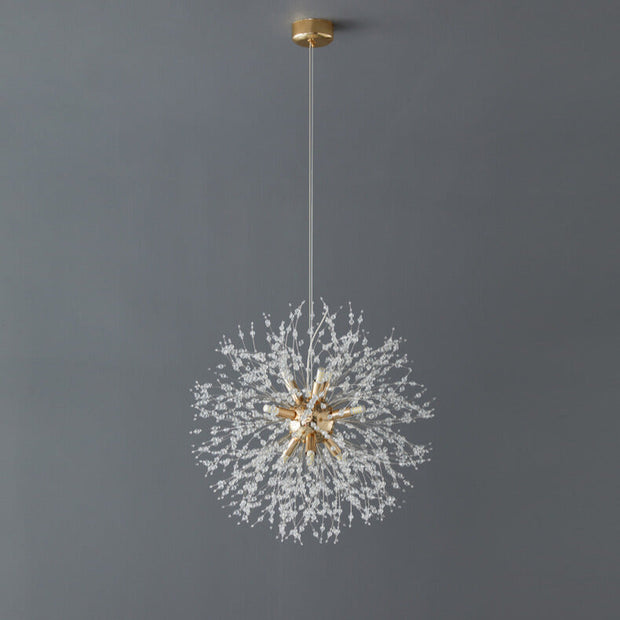 Enchanting dandelion-shaped LED crystal pendant – A chic accent for your living room and dining spaces