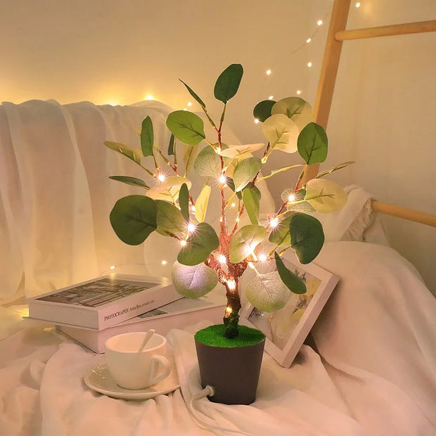 USB-powered LED Christmas branch floor lamp – Soft lighting ambiance for warm festive nights