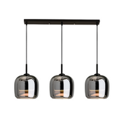 Sleek Nordic Black Glass Pendant - Modern and Stylish Elegance with LED Lighting