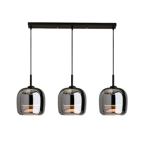 Sleek Nordic Black Glass Pendant - Modern and Stylish Elegance with LED Lighting