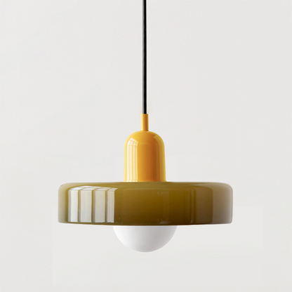 Suspension en verre Bauhaus élégante - Où la fonction moderne rencontre le minimalisme élégant