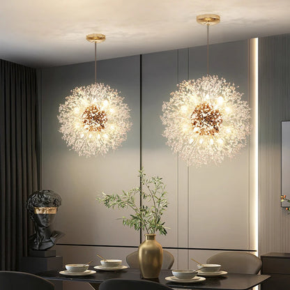 Chandelier LED en cristal élégant – Fini chrome stylé avec éclairage G9