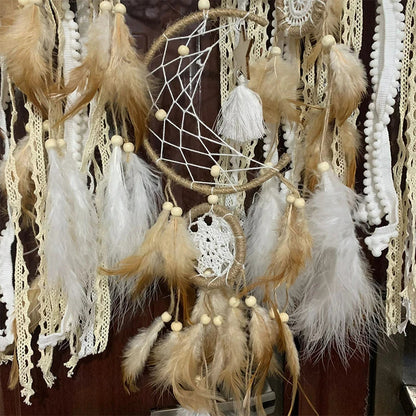 Exquisite set of 5 handmade bohemian dreamcatchers – Add elegance and tranquility to your space
