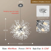 Elegant crystal LED chandelier – Stylish chrome finish with G9 lighting