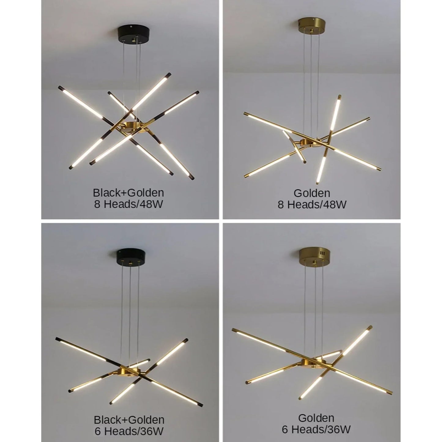 Chandelier Araignée Contemporain – Design Adjustable et Polyvalent avec 6 à 12 Lumières Éclairantes