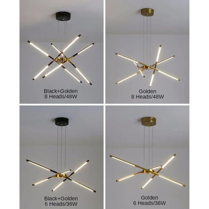 Chandelier Araignée Contemporain – Design Adjustable et Polyvalent avec 6 à 12 Lumières Éclairantes