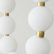 Exquisite Beaded Chandelier – Elegant LED Lighting in Metal and Acrylic (H65 cm)