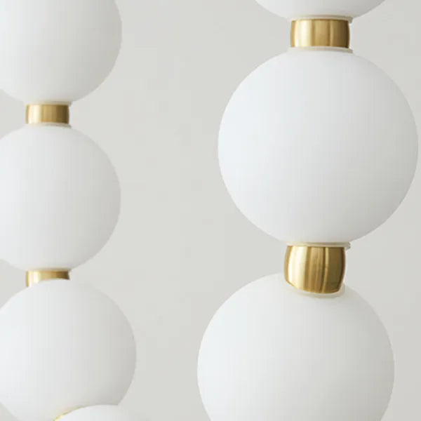 Exquisite Beaded Chandelier – Elegant LED Lighting in Metal and Acrylic (H65 cm)