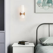 Elegant double-headed LED glass wall sconce - A chic touch with eco-friendly lighting